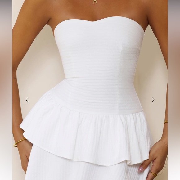 Hello Molly White Ruffle Dress - Picture 2 of 6